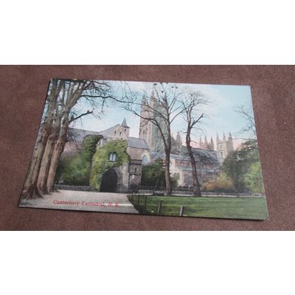 J.G Charlton Postcard - Canterbury Cathedral N.E scene - Kent