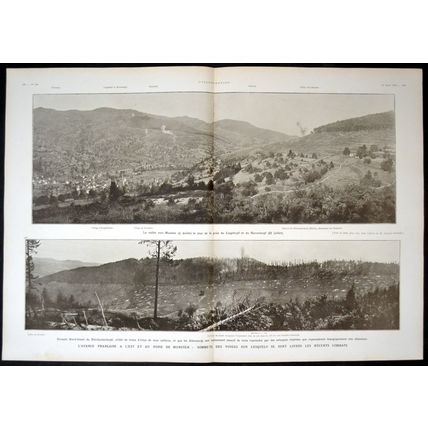 FRENCH ADVANCE EAST AND NORTH OF MUNSTER 1915 FRANCE WORLD WAR I PRINT