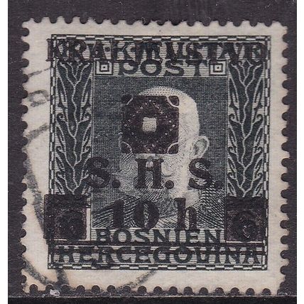 Yugoslavia 1919 Kingdom Serbs Croats Slovenes 10h Overprint Fine Used SG 31 VGC