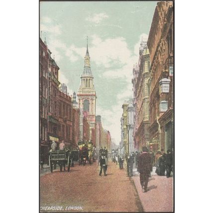 Cheapside, London, 1906 - Postcard