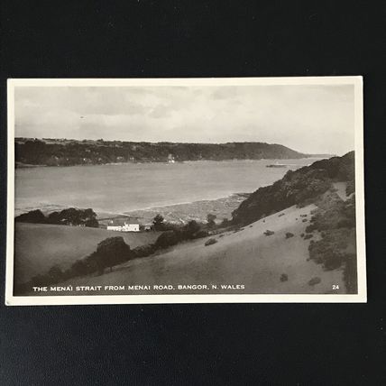 Wales Angelsey MENAI STRAIT from Road Bangor 24 Postcard UNUSED