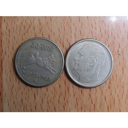 Norway 1968 50 Ore Coin
