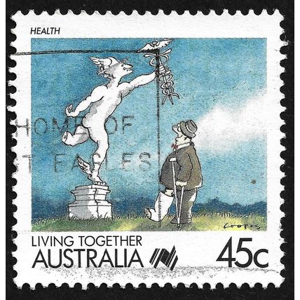 AUSTRALIA 1988 Living Together 45c Health Sc#1065 USED @O725