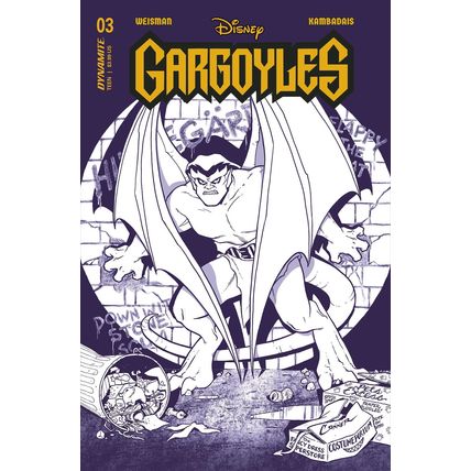 Gargoyles: #3 Amanda Conner - Purple Line Art (1:20) Dynamite