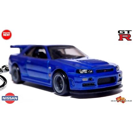 ULTRA RARE KEYCHAIN BLUE NISSAN SKYLINE GTR PAUL WALKER