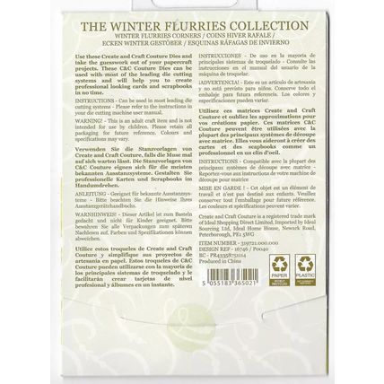 Couture. The Winter Flurries Collection - Corners 16746 Die Set. Die Cutting