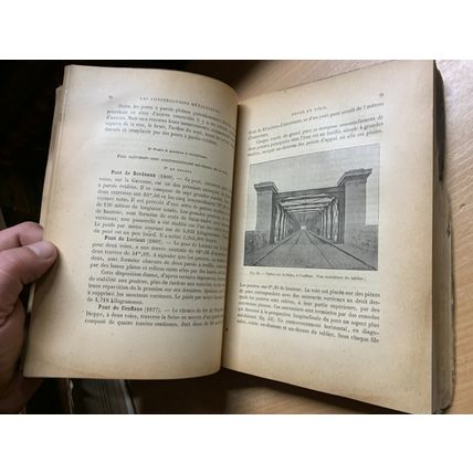 RARE* 1894 "LES CONSTRUCTIONS METALLIQUES" FRENCH ILLUSTRATED ANTIQUE BOOK (P6)