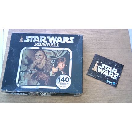 STAR WARS Jigsaw Puzzle (140 Piece) Kenner + Catalogue. VINTAGE 1977 (COMPLETE)