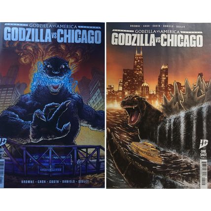 2025 IDW Comics Godzilla vs America Godzilla vs Chicago One Shots #1