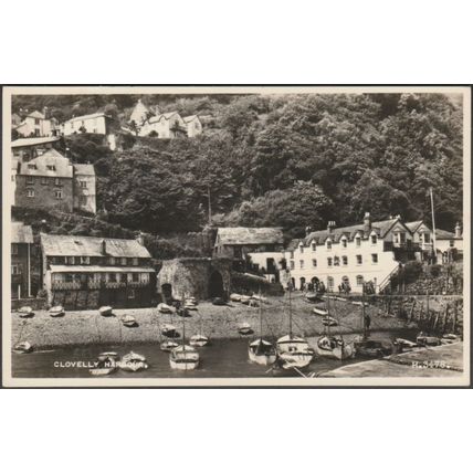 Clovelly Harbour, Devon, c.1950 - Valentine's RP Postcard