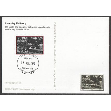 CANVEY ISLAND LOCAL POST 2025 - Laundry Delivery c.1930 Transport FDI MAXI CARD