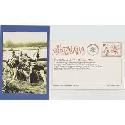 Postcard Ladies Rowing Club Staines River Thames 1920s - Nostalgia
