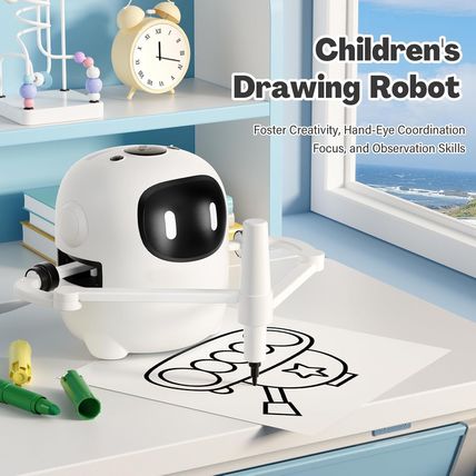 Drawing Robot for Kids with 150 Cards, Voice Interactive Educational Drawing Mac