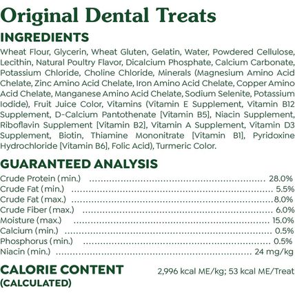 Greenies Original Petite Natural Dental Care Dog Treats, 54 Oz. Pack (90 Treats)