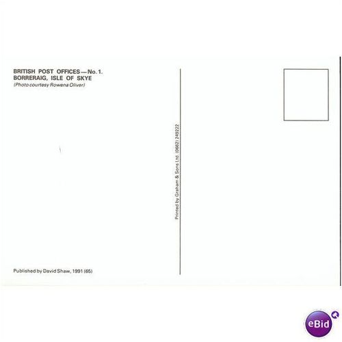 GB Postcard - Post Office - Borreraig, Isle of Skye