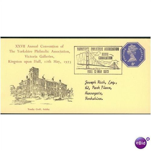 Vintage GB PC 1973 - Yorkshire Philatelic Association XXV11 Annual Convention