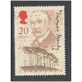 150th Birth Anniversary of Thomas Hardy (author) stamp.Fine Used.sortedc