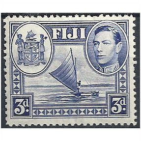 Fiji 1938 SG257 3d Blue Mounted Mint . ..
