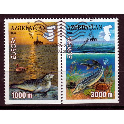 Azerbeidzjan Europa Cept 2001 Type D gestempeld