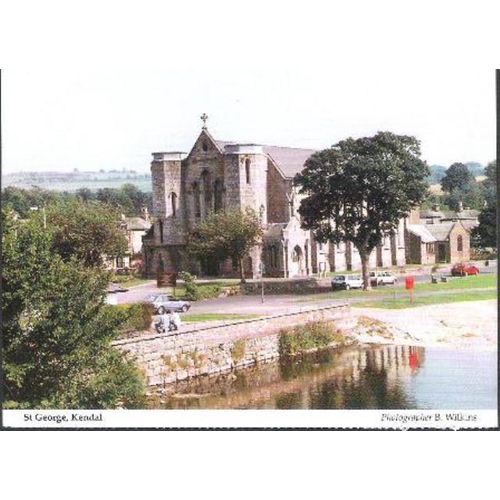 Kendal, Cumbria - St. George's Church - local postcard c.1990s