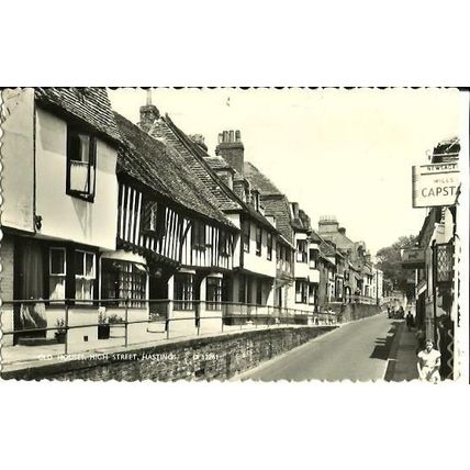Sussex HASTINGS High Street Old Houses Postcard (Norman D12261)