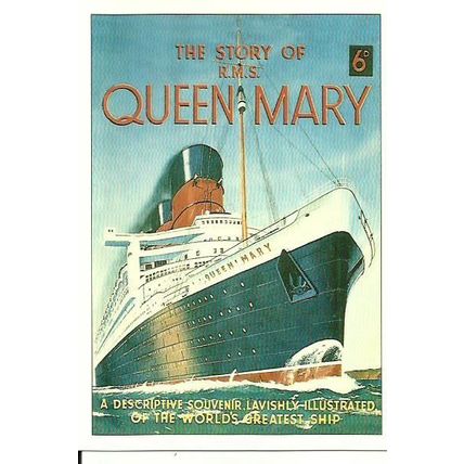 Advertising RMS QUEEN MARY Postcard (Robert Opie ROOL 5)