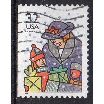 USA 1996 Christmas - Family Scenes - Shopping 32c Used