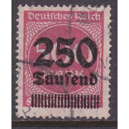 Germany 1923 250T on 500m Pink overprint Fine Used SG 292 VGC