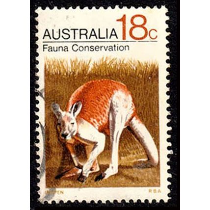 Australia 1971 Animal Kangaroo 18c Used Stamp Conservation