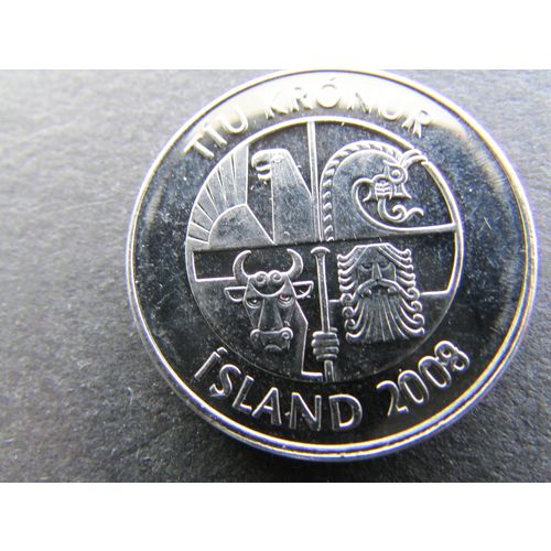 2008 ICELAND 10 KRONUR FREE POST. AA.