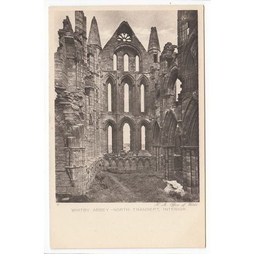 North Transept Interior Whitby Abbey Postcard 7