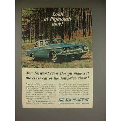 1962 Plymouth Car Ad - Forward Flair Design!