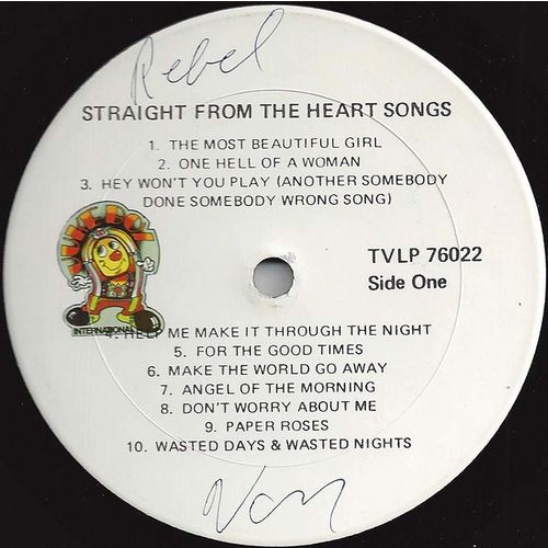 TVLP #76002 "Straight From The Heart Songs" stereo LP various artists - 20 hits!