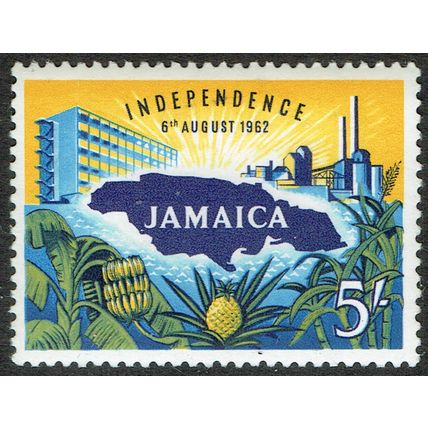 Jamaica 1962 Independence 5/- Multicoloured SG196 MM