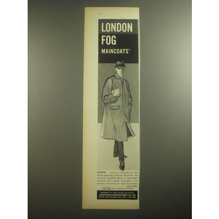 1958 London Fog Guidon Maincoat Advertisement