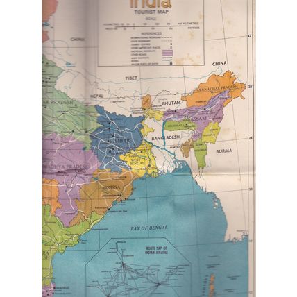 India - 1976 - Official Indian Government Tourist Map