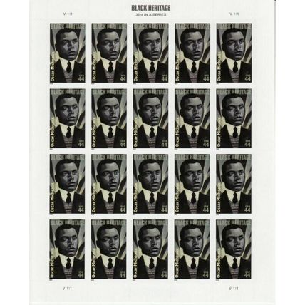 Oscar Micheaux Black Heritage Sheet of Twenty 44 Cent Postage Stamps Scott 4464