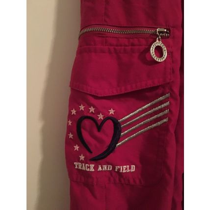 Skechers Girls Pink Athletic Cargo Track Pants Pockets Size Medium