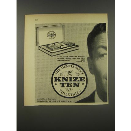 1956 Knize Ten Toiletries Ad - The Gentleman's Toiletries