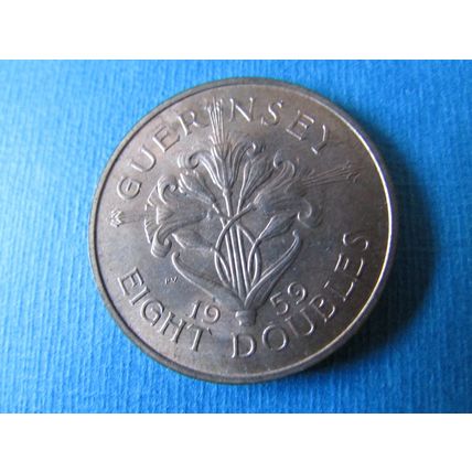 1959 GUERNSEY EIGHT DOUBLES FREE POST (zyebid)
