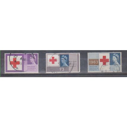 GB 1963 International Red Cross set of 3 SG 642 - 644