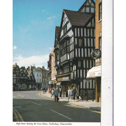 Cross House High Street Tewkesbury Postcard unused VGC