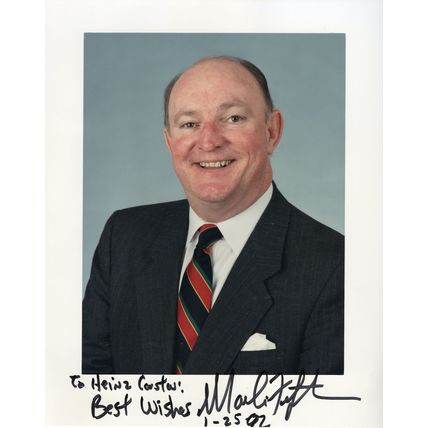 Martln Fitzwater George Bush Secretary Hand Signed Photo