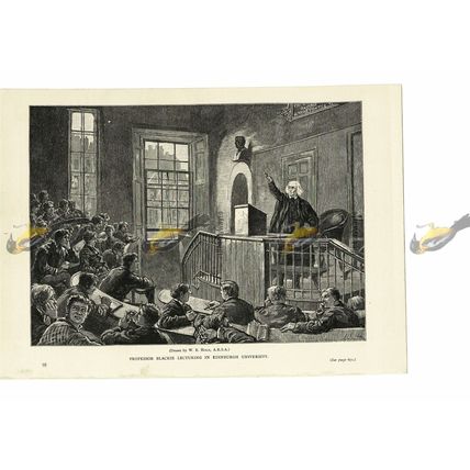 Prof Blackie At Edinburgh University, Victorian Life, Book Illustration, 1887