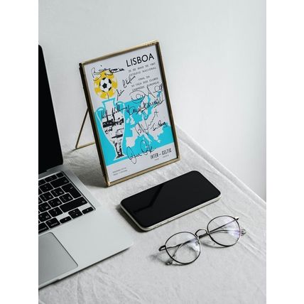 Signed 1967 European Cup Final Prog Cover Art A5 Print – Celtic vs Inter Milan