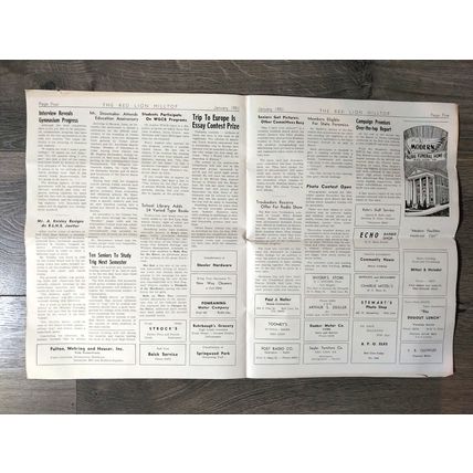 The Red Lion Hilltop 1951 High School Newspaper Red Lion Pennsylvania Ephemera