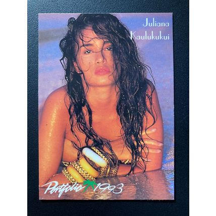 Portfolio 1993 Swimsuit Issue Base trading card # 65 Juliana Kaulukukui (A)