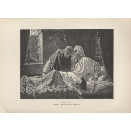 SECRET 1885 Edmund Blair Leighton - Paul Jonnard VICTORIAN ENGRAVING