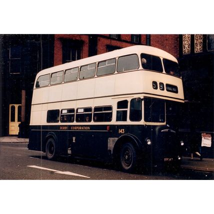 Colour Photograph of Derby Corporation Transport - YRC 143