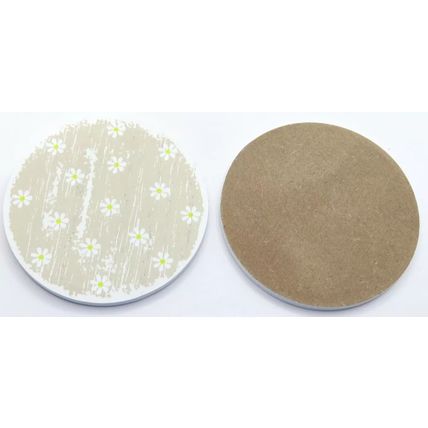 Bee Wooden Coasters Friends bee-long together Round Set of 6 in a Holder